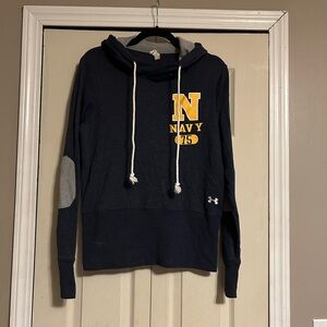 LG Women's Dark Blue Hoodie with Yellow Logo